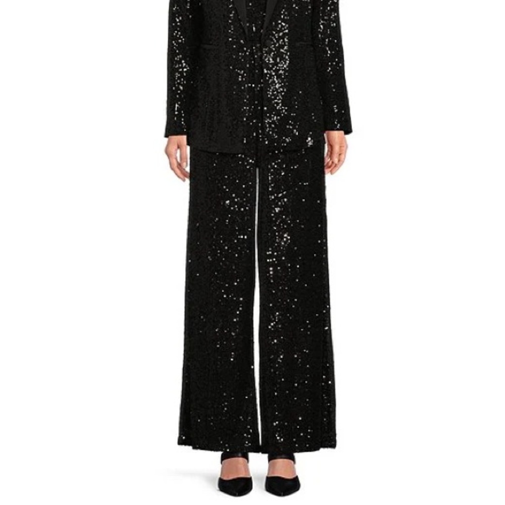 Black Sequin Trousers